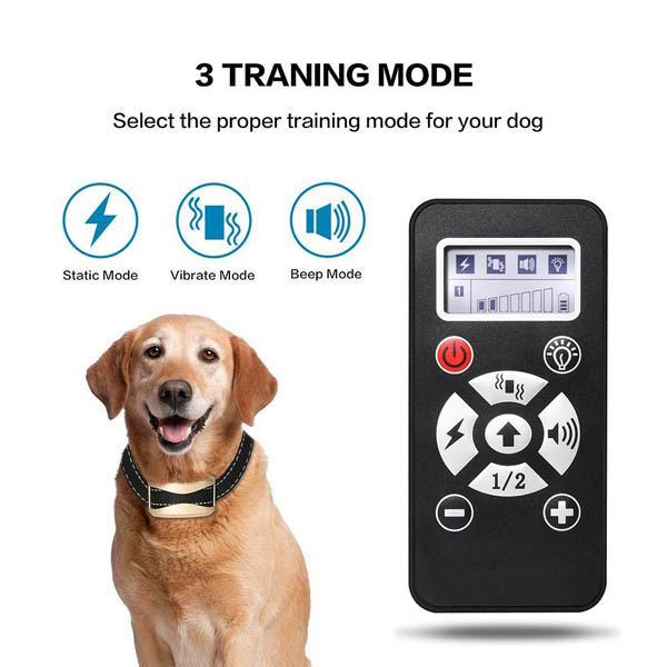 Remote Dog Training Collar with 800 Yards for 2 dogs